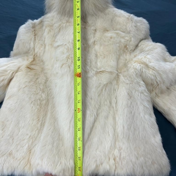 80s Vintage Glam Rabbit Fur Coat - Picture 9 of 15